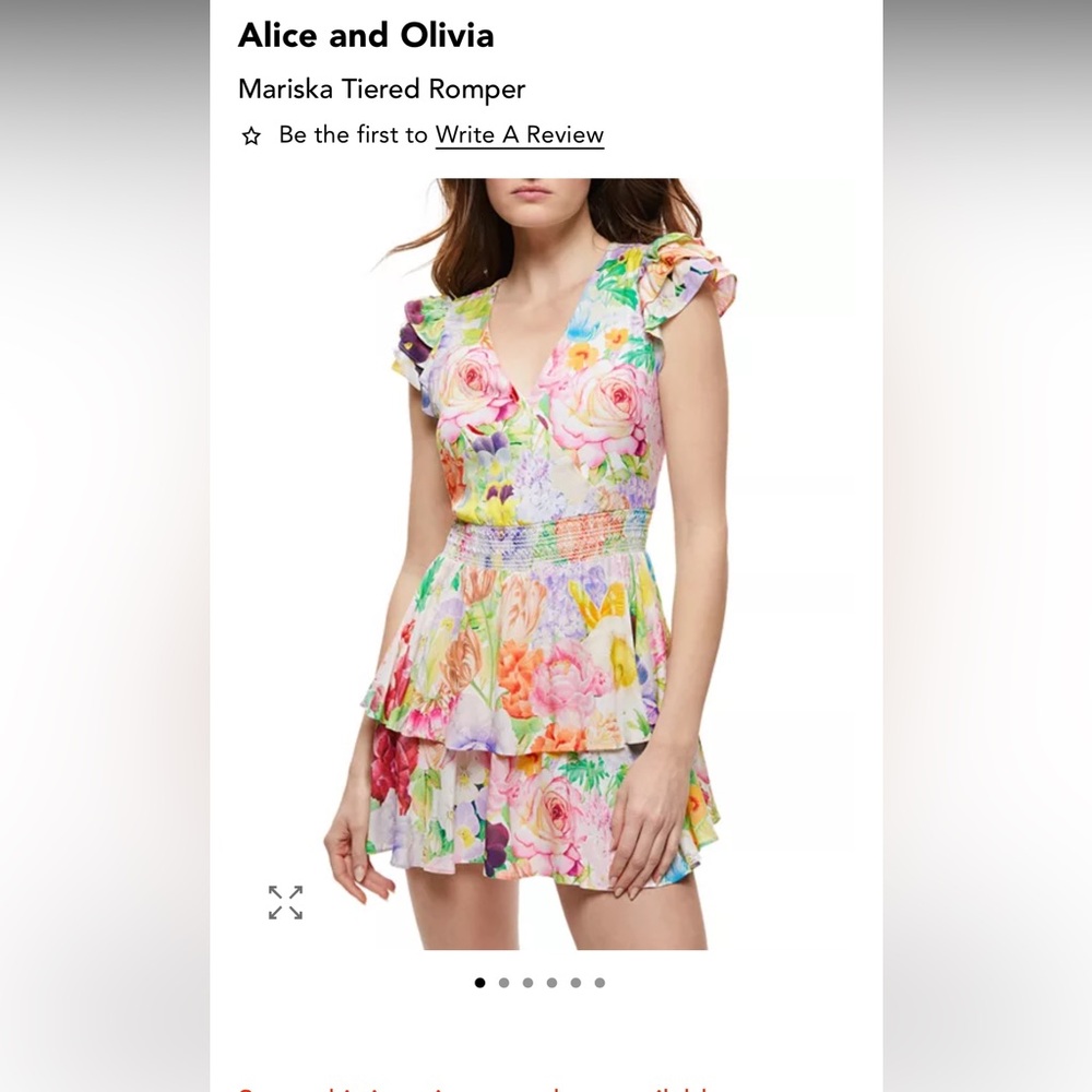 Alice + Olivia Mariska Tiered Romper